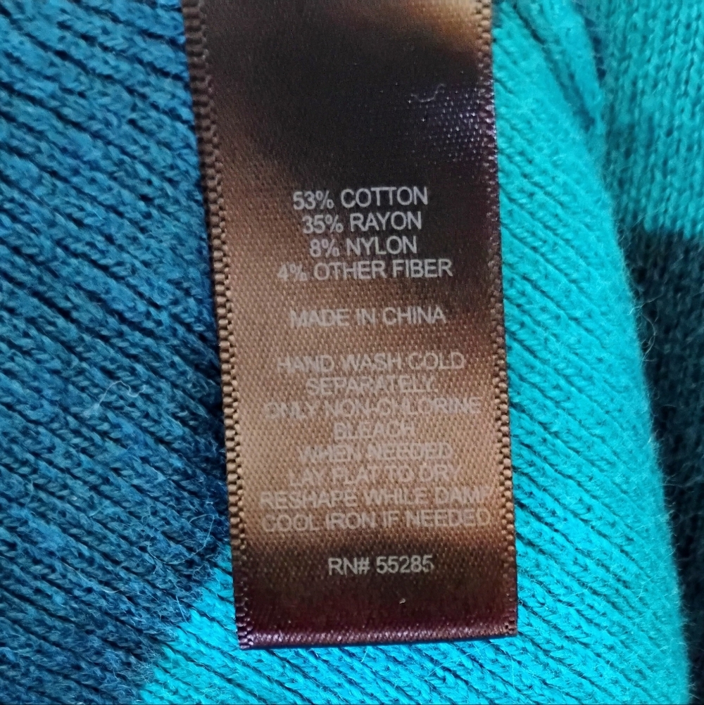 Express Forrest Green And Dark Green Striped Deep V SweaterSize SP - Picture 6 of 6